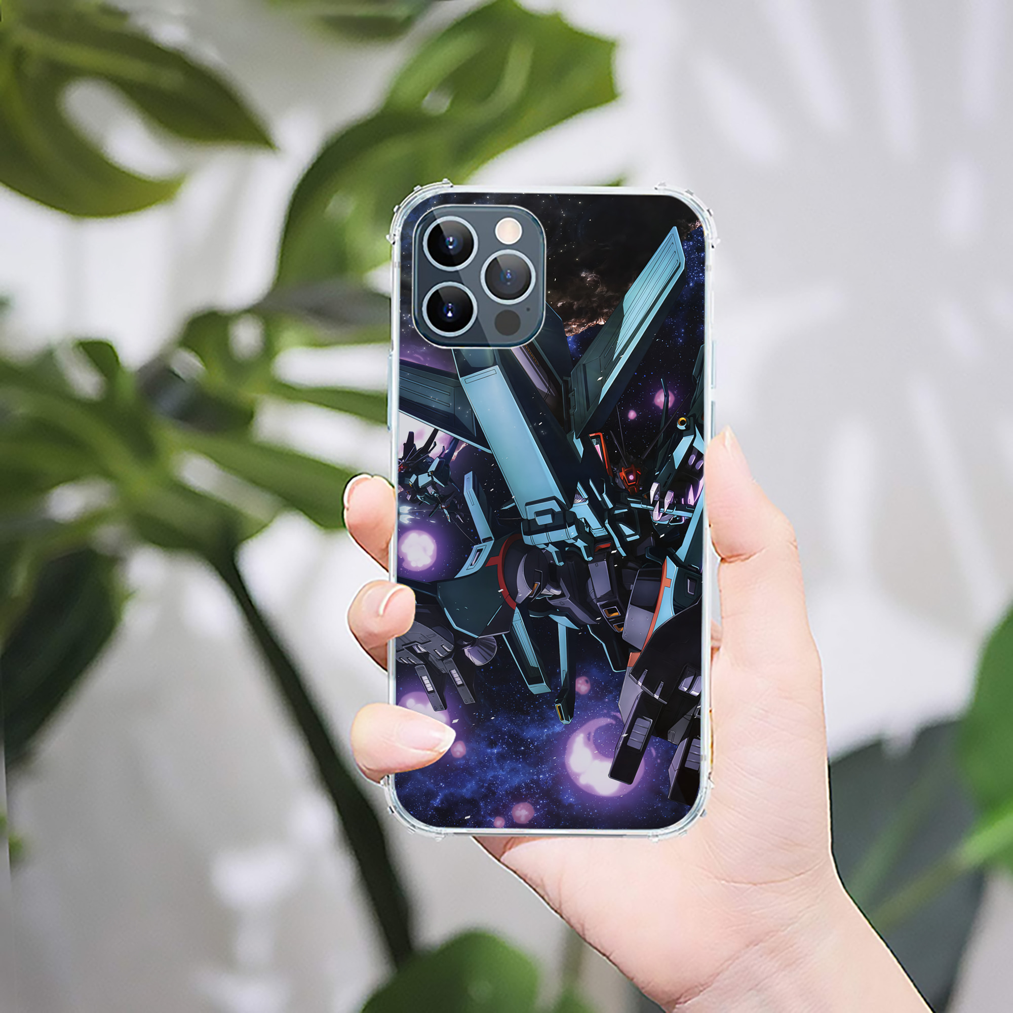 （画像用） 機動戦士ガンダム Mobile Suit Gundam 【iPhone 12シリーズ対応】透明スマホケース（クリアソフトケース）